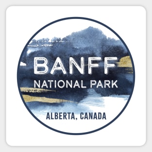 Banff National Park, Alberta Canada Watercolor Design Sticker